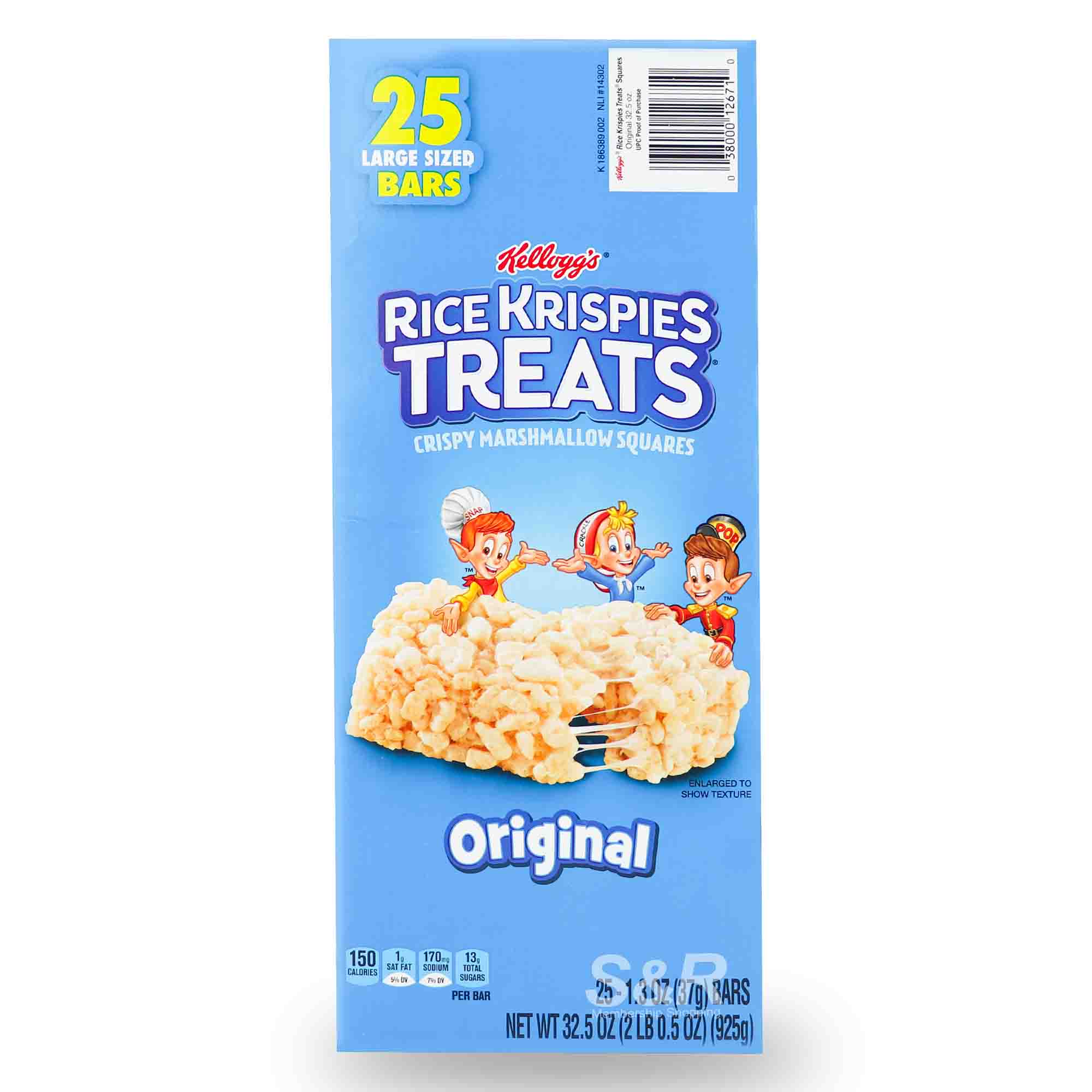 Kellogg's Rice Krispies Treats Original Crispy Marshmallow Squares 25 bars